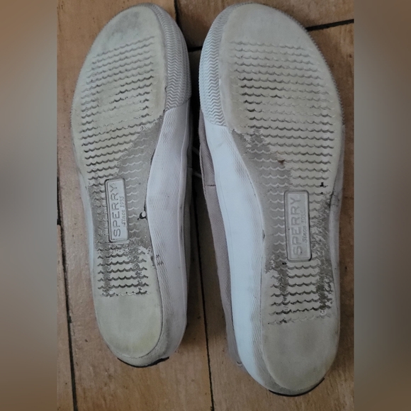 SPERRY Topsider boat sneaker slip on 6 khaki cream - Picture 8 of 8